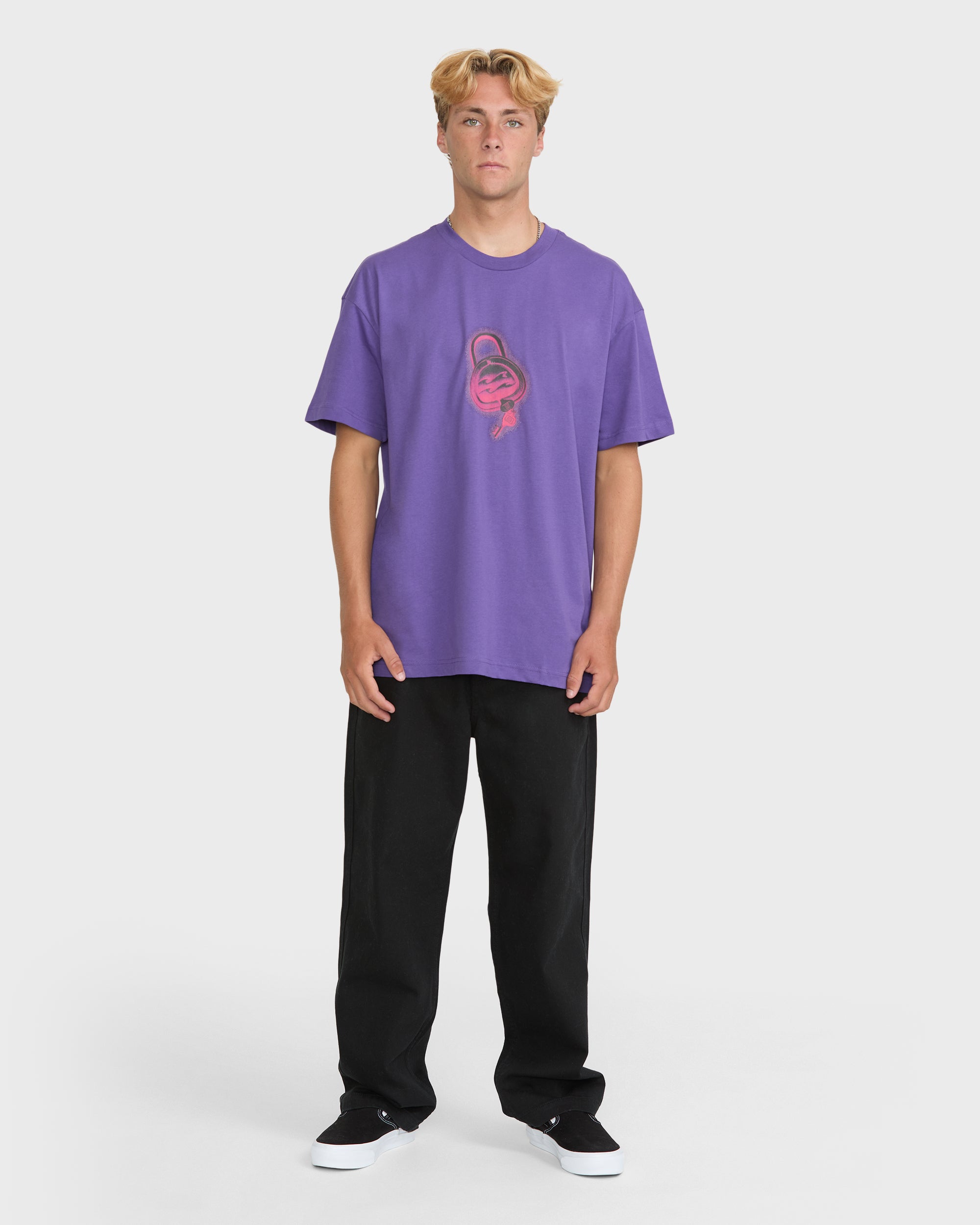 Spec Lock Short Sleeve Knit T-Shirt - Purple – Billabong