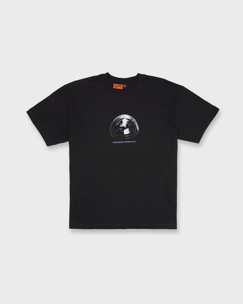 Spec Metal Short Sleeve Knit T-Shirt - Black