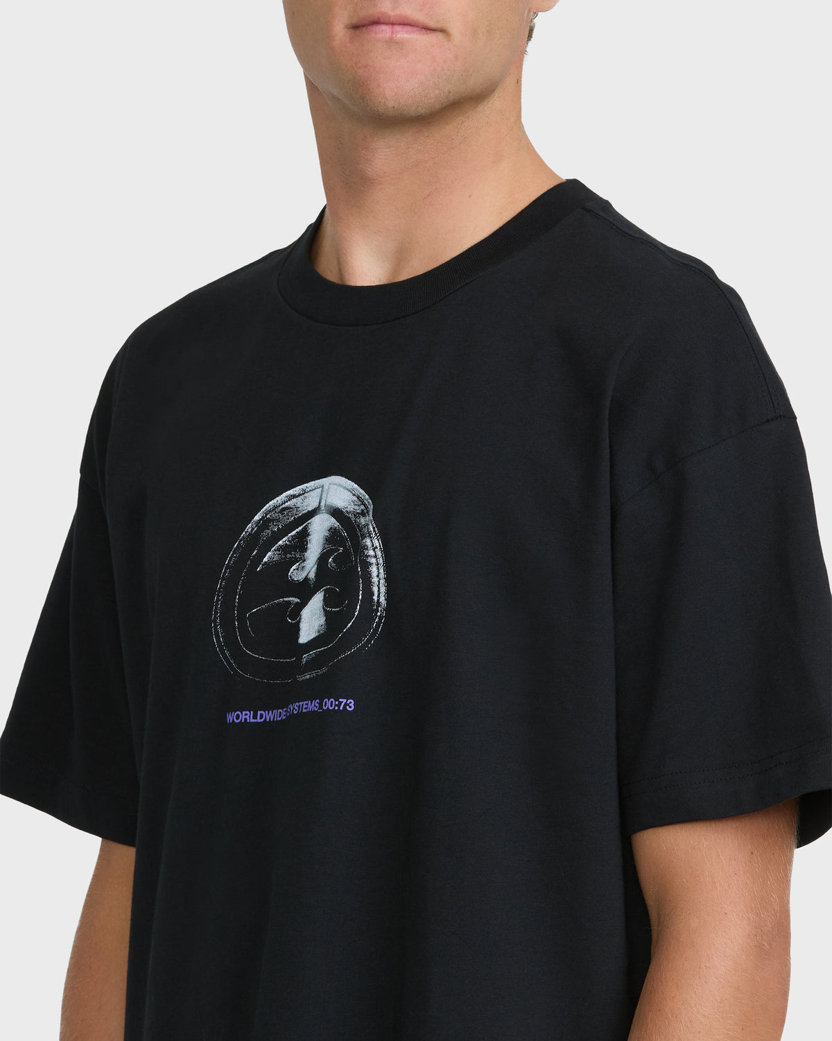 
Spec Metal Short Sleeve Knit T-Shirt - Black