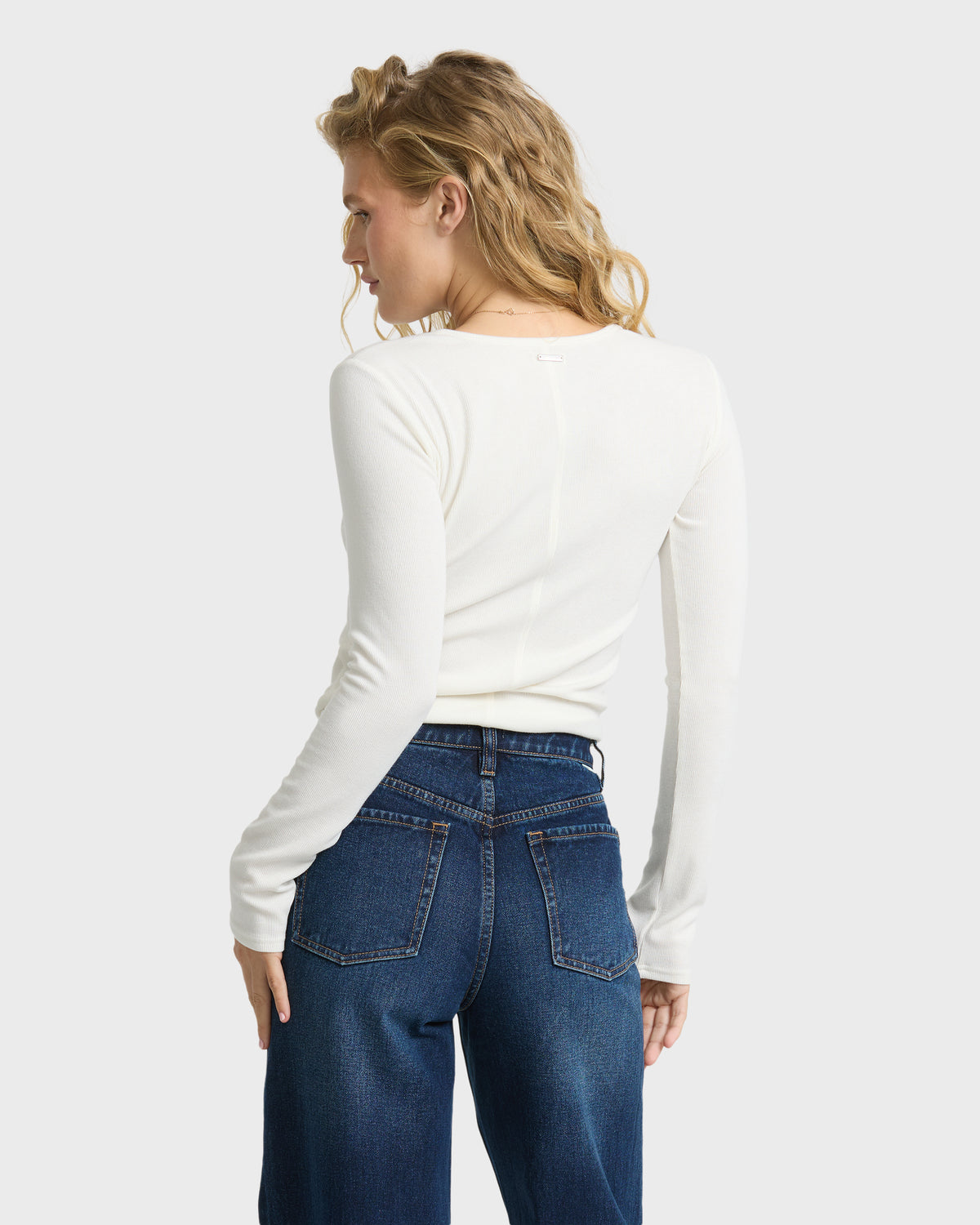 
All I Need Long Sleeve Knit Top - White Cap