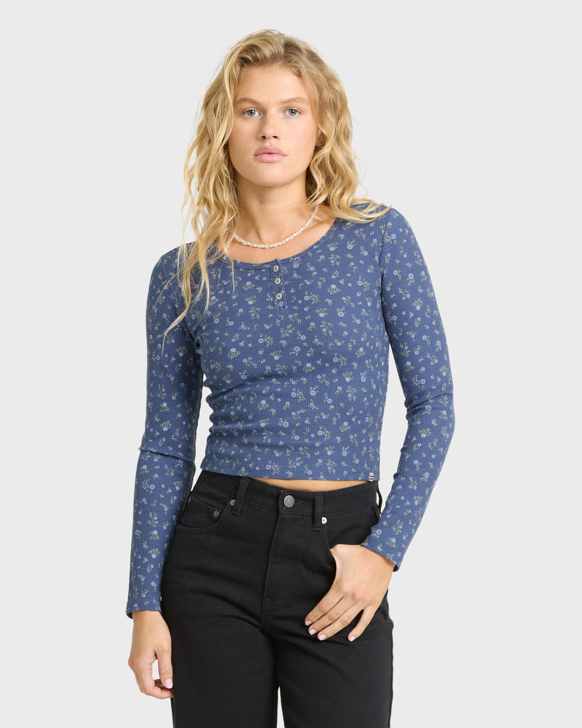 
Jamie Long Sleeve Thermal Top - Classic Navy