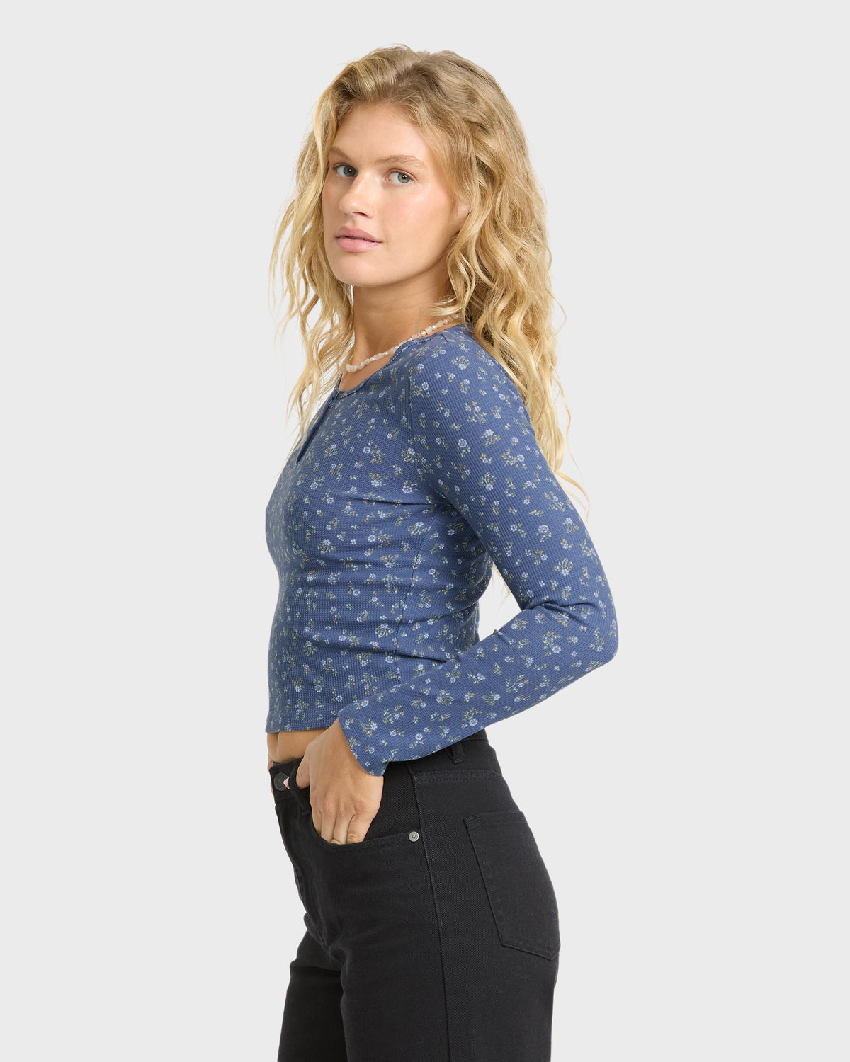 
Jamie Long Sleeve Thermal Top - Classic Navy