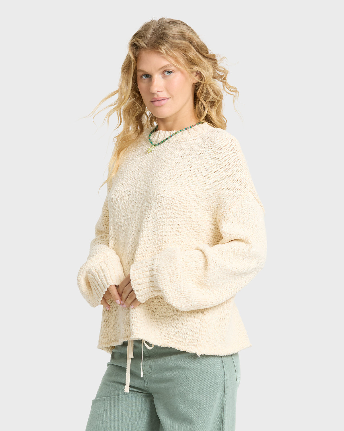 
My Essential Crewneck Sweater - White Cap