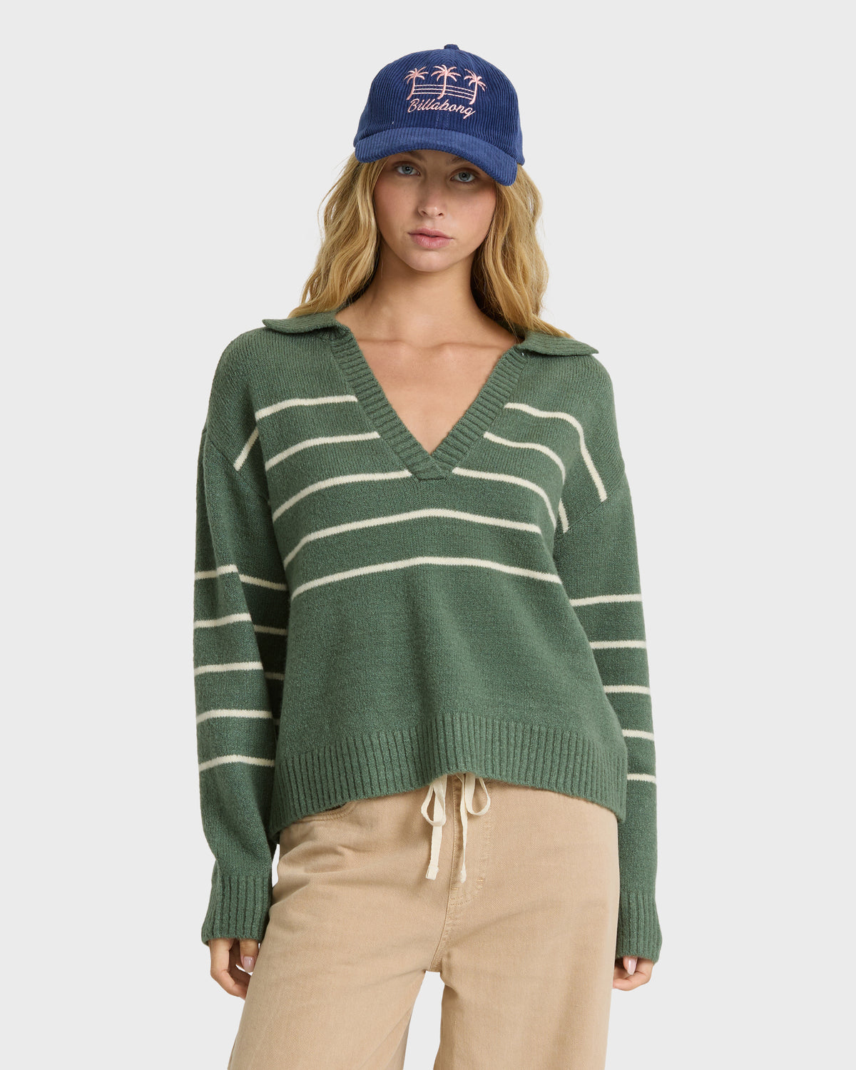 
Bennie V-Neck Sweater - Rain Forest