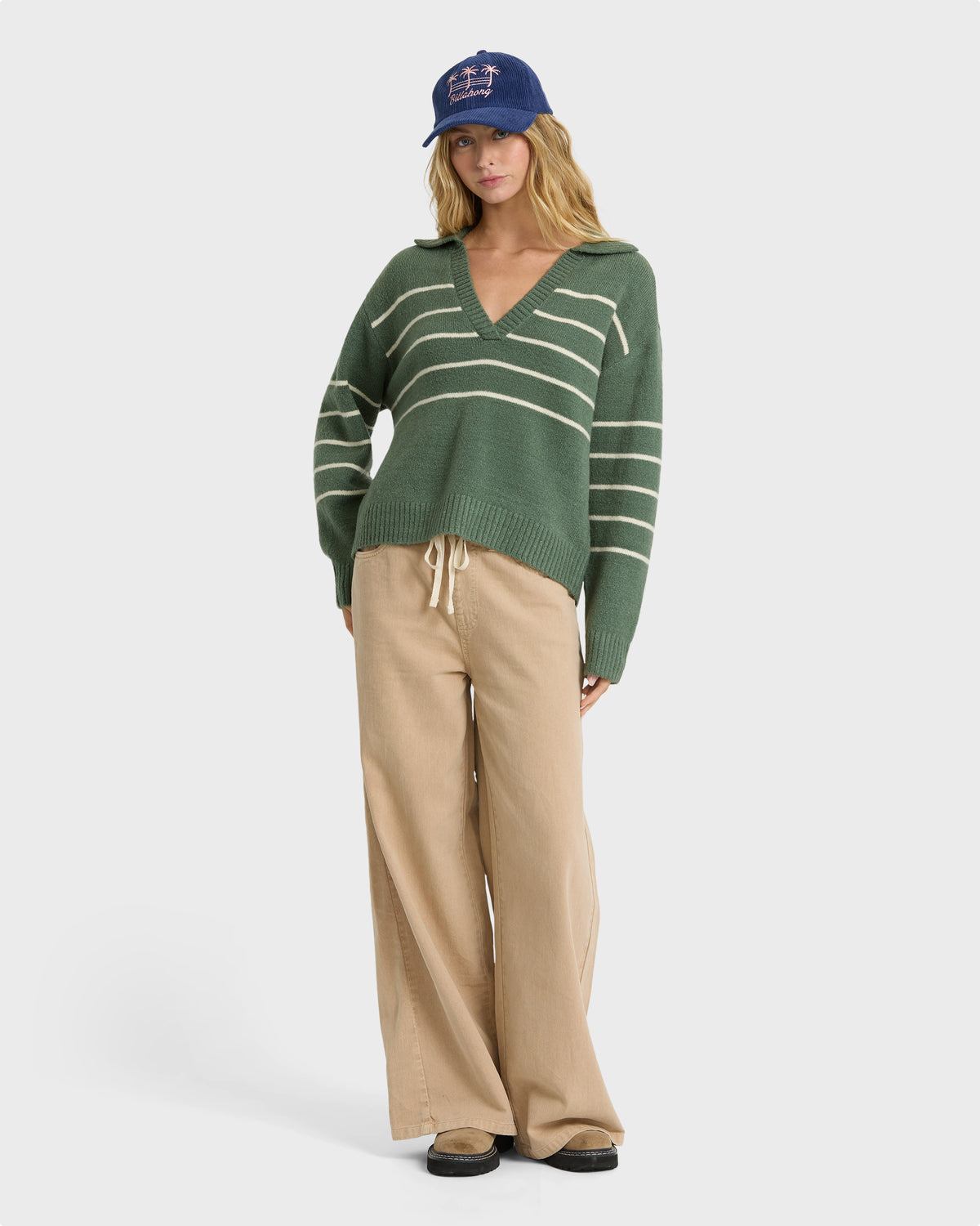 
Bennie V-Neck Sweater - Rain Forest