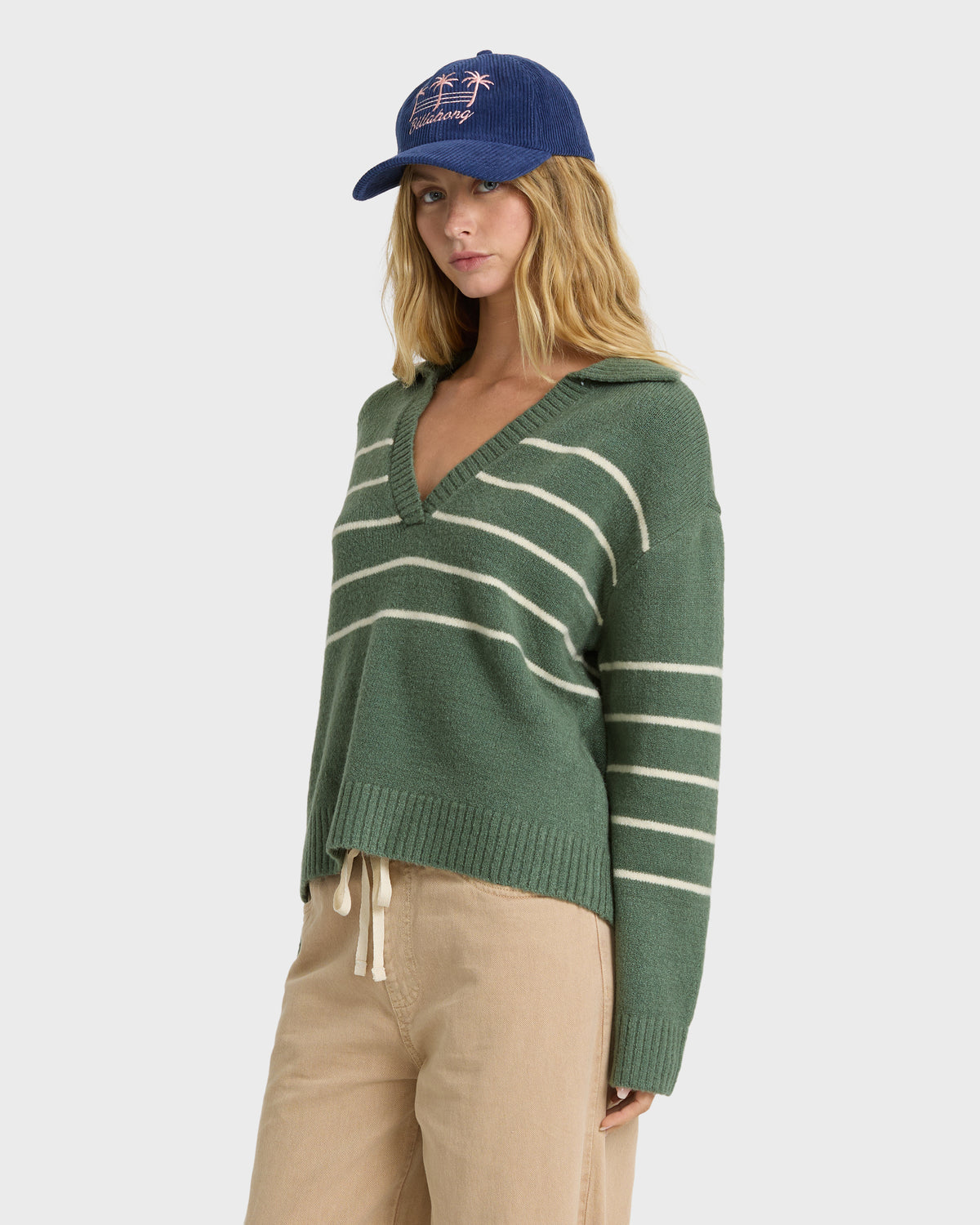 
Bennie V-Neck Sweater - Rain Forest