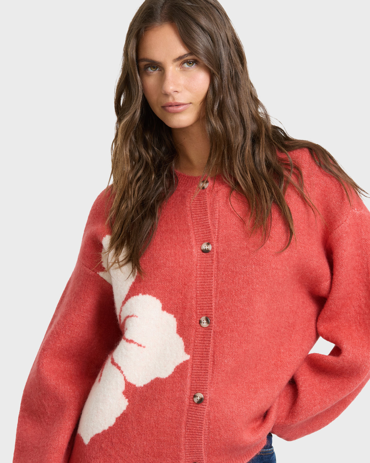 
So Nice Cardigan Sweater - Rouge Red