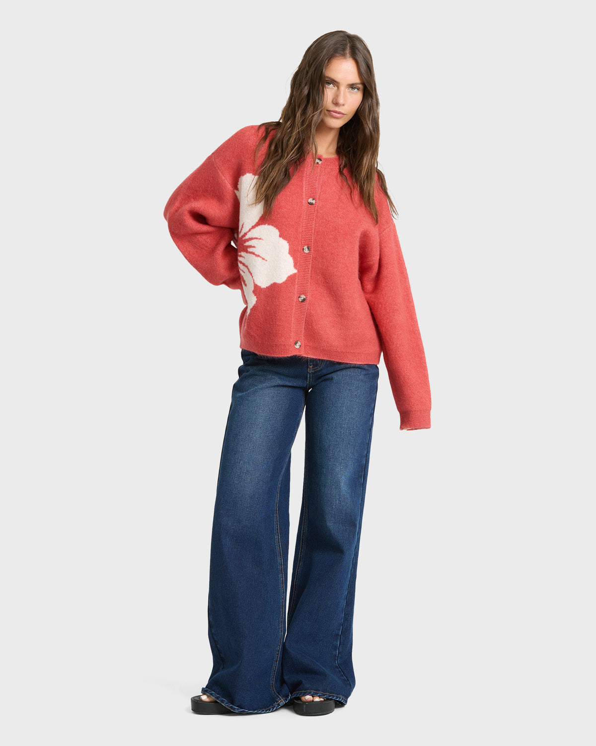 
So Nice Cardigan Sweater - Rouge Red