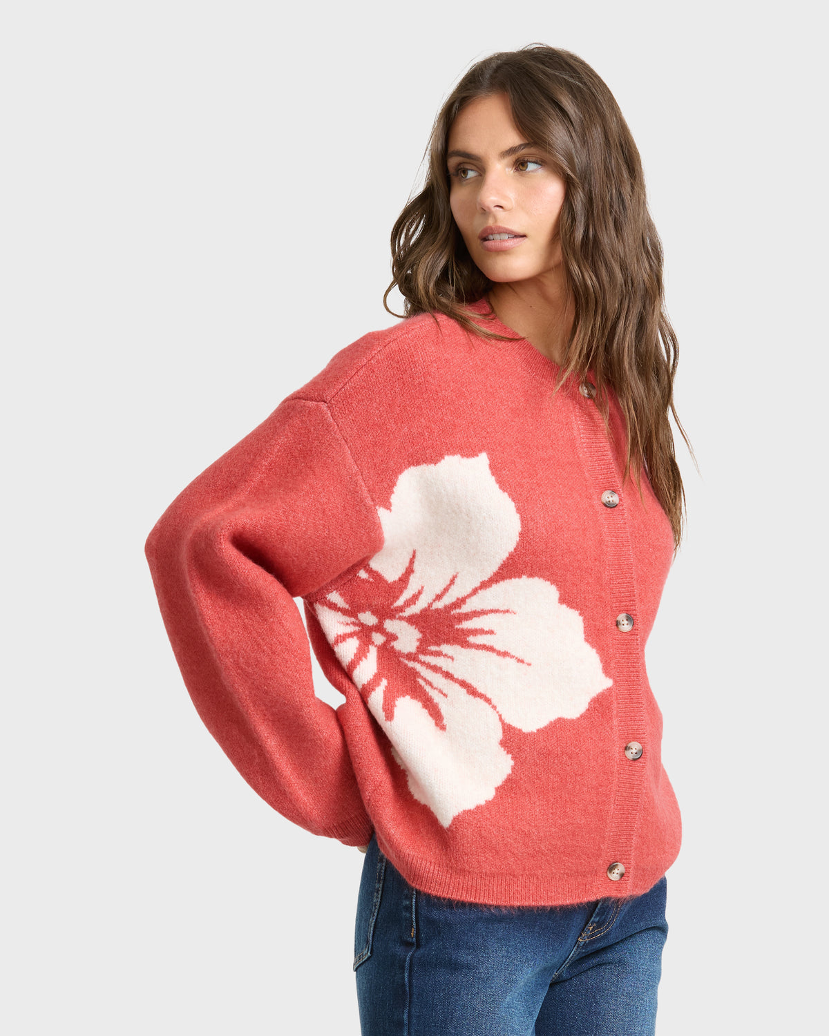 
So Nice Cardigan Sweater - Rouge Red