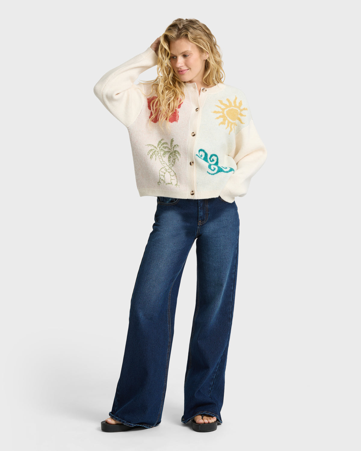 
So Nice Cardigan Sweater - White Cap