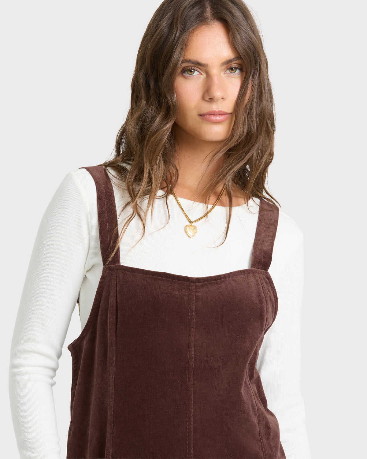 
Tides Uncut Cord Mini Dress - Teak