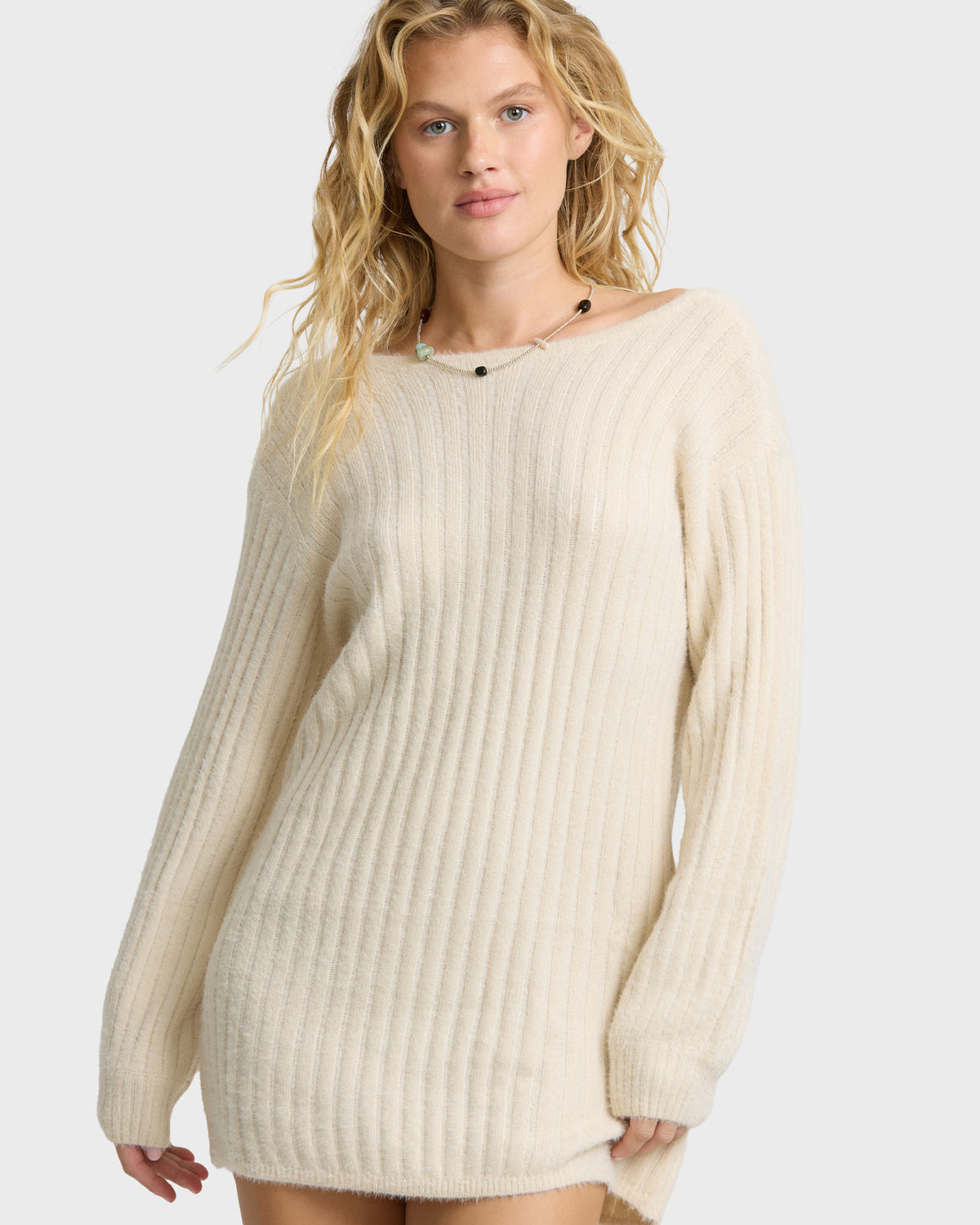 
Holidazed Sweater Mini Dress - White Cap
