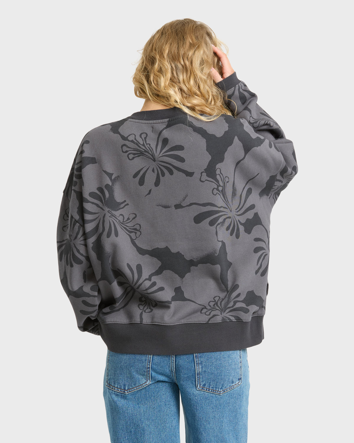 
Tropics Palm Crewneck Sweatshirt - Black Sands