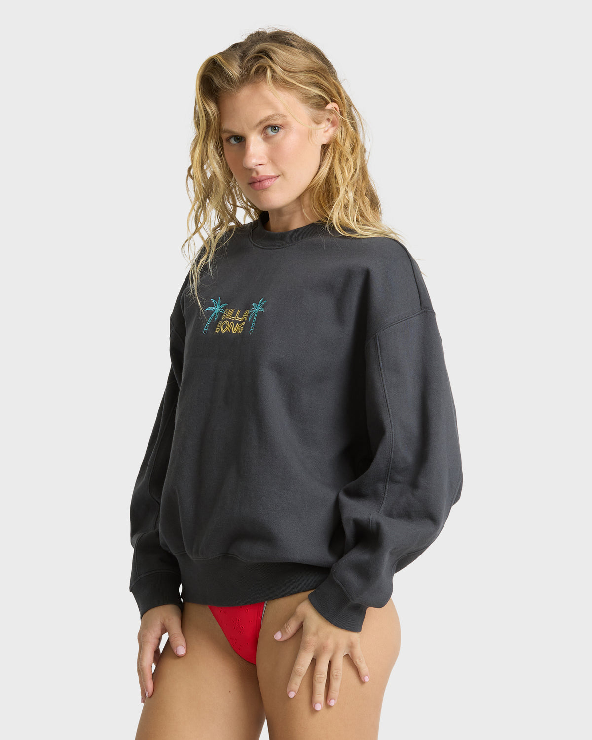 
Dancin in Paradise Kendal Crewneck Sweatshirt - Black Sands