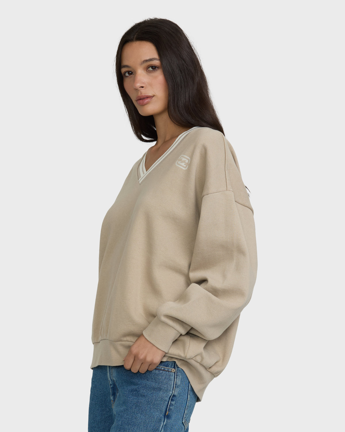 
Sun Ray V-Neck Sweatshirt - Cobblestone