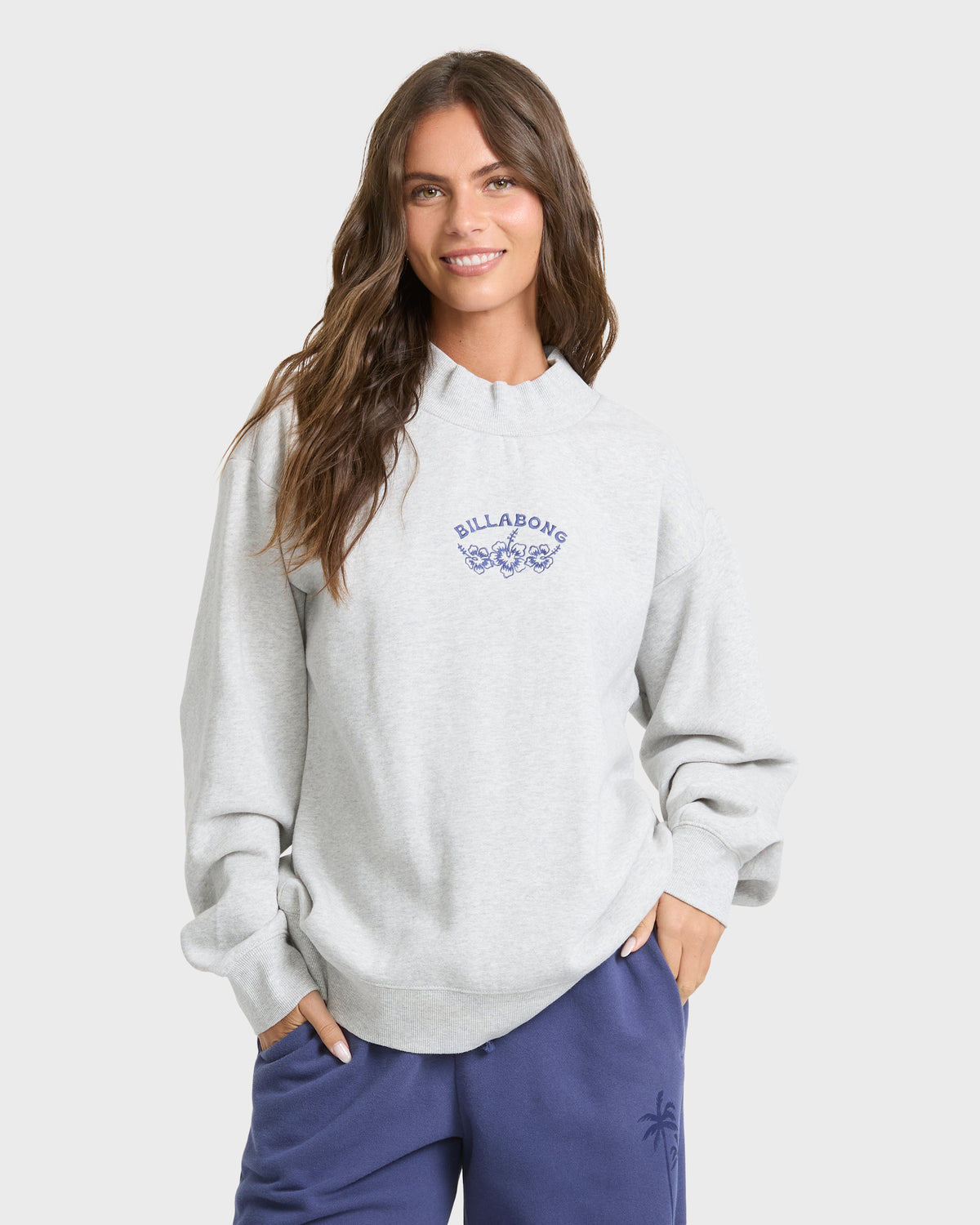
Koa Mock Neck Sweatshirt - Heather Gray