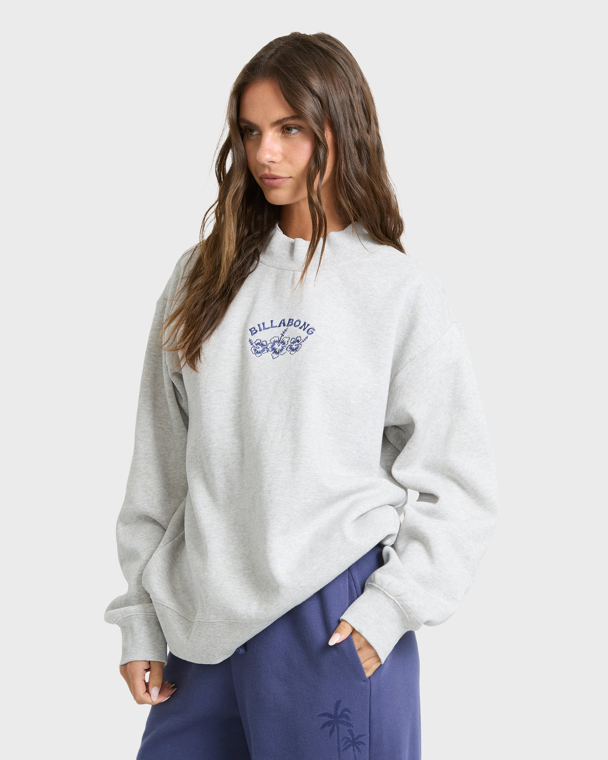 
Koa Mock Neck Sweatshirt - Heather Gray
