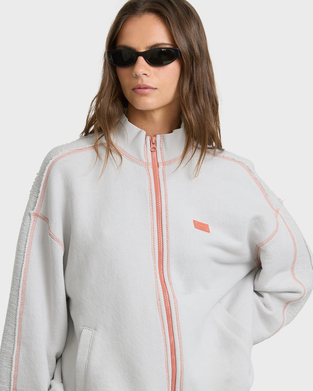 
Trail Side Fleece Bomber Jacket - Light Gray