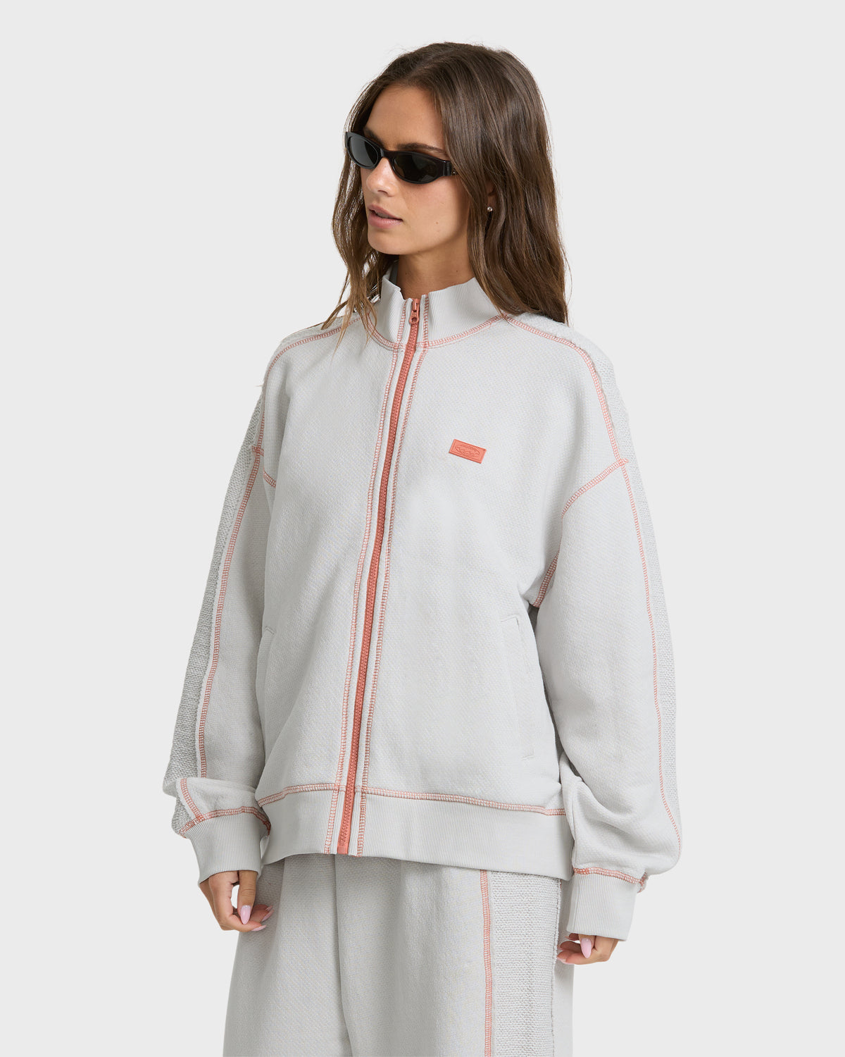 
Trail Side Fleece Bomber Jacket - Light Gray