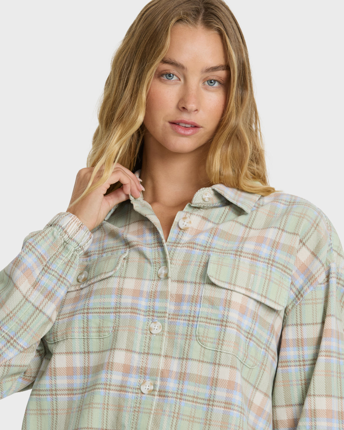 
Adventure Division Bear Trap Long Sleeve Corduroy Shirt - Crystal Green