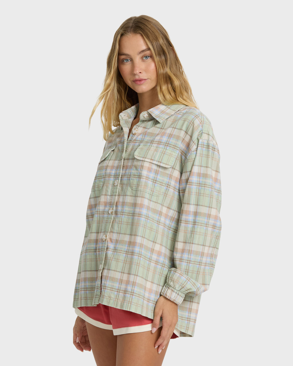 
Adventure Division Bear Trap Long Sleeve Corduroy Shirt - Crystal Green