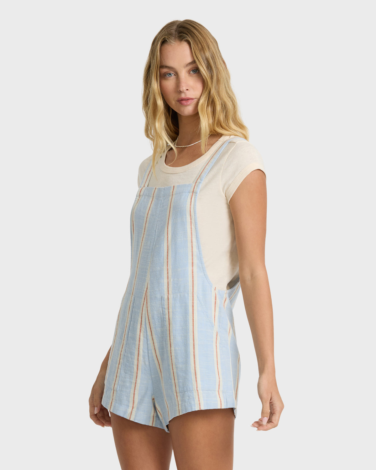 
Beach Crush Overall Romper - Cornflower