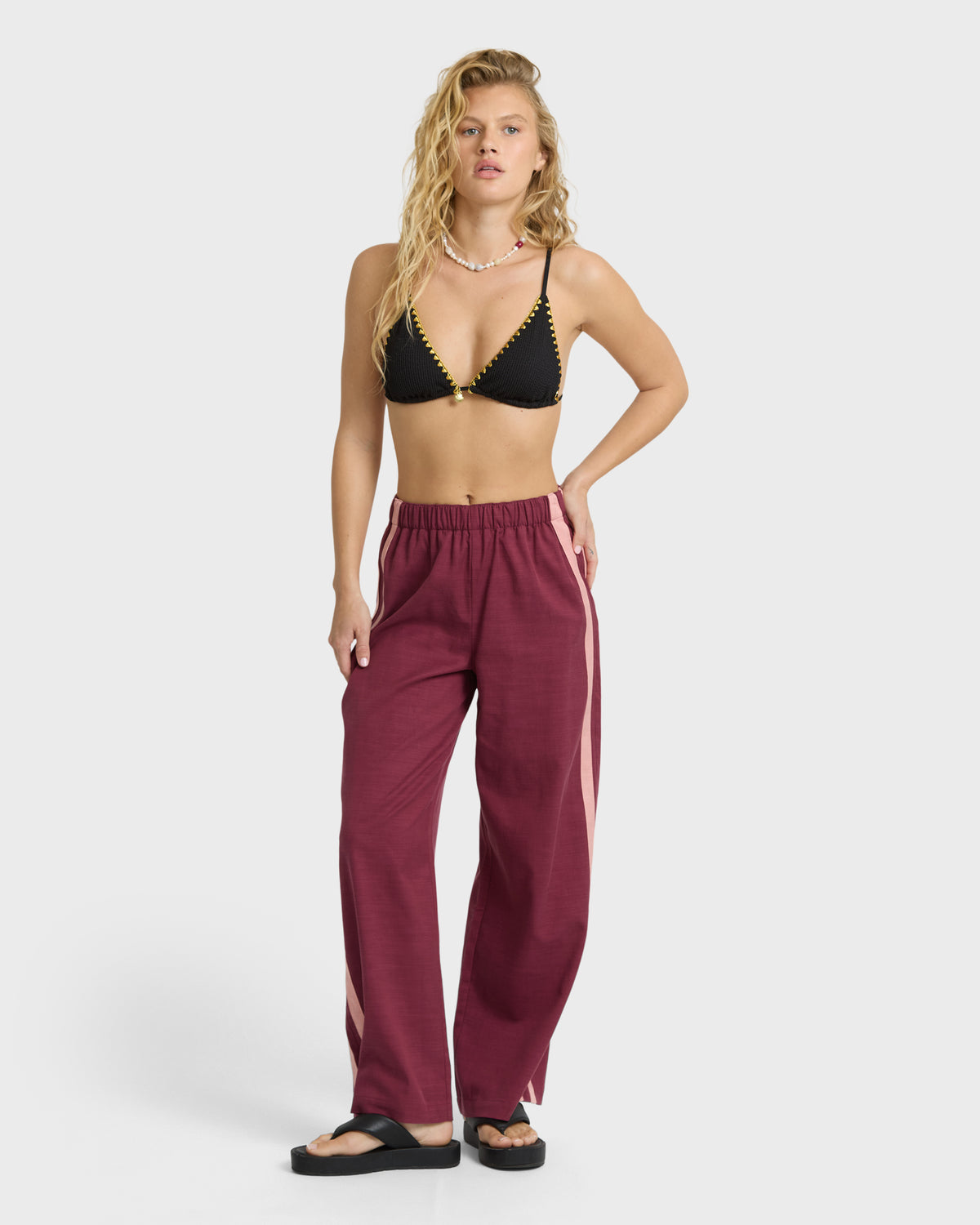 
Holidazed Track Pants - Pomegranate