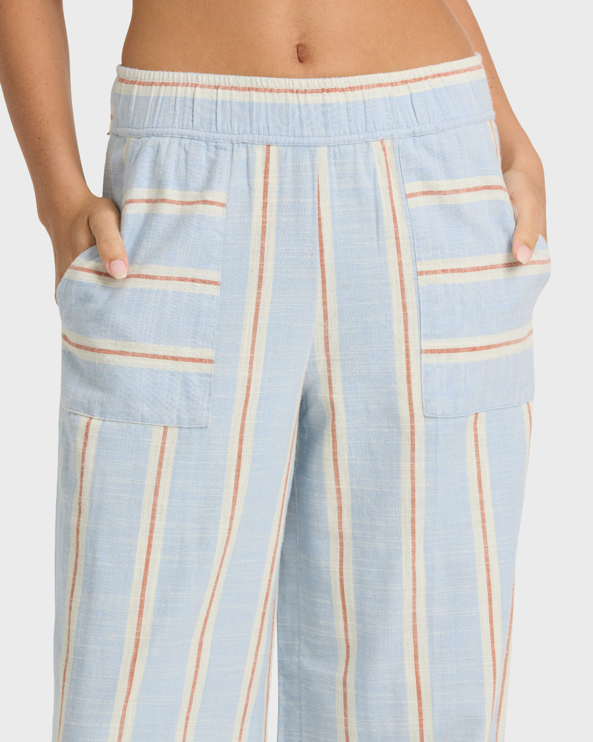 
In Line Elastic Waist Pants - Cornflower