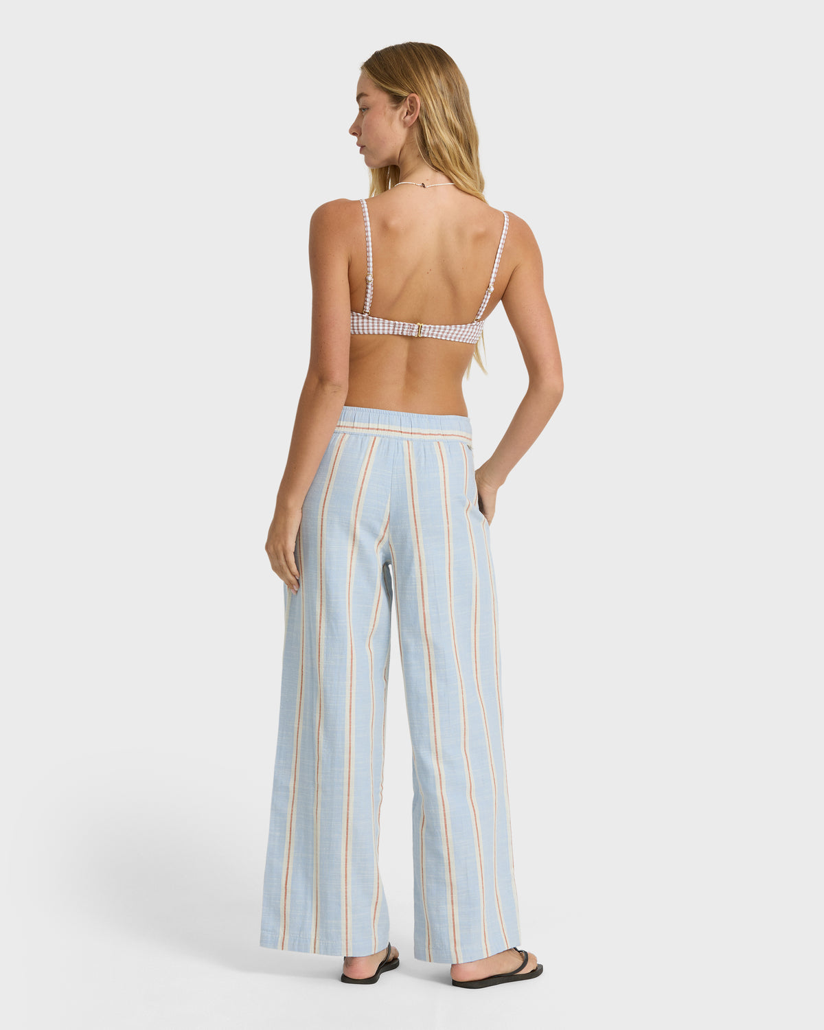 
In Line Elastic Waist Pants - Cornflower