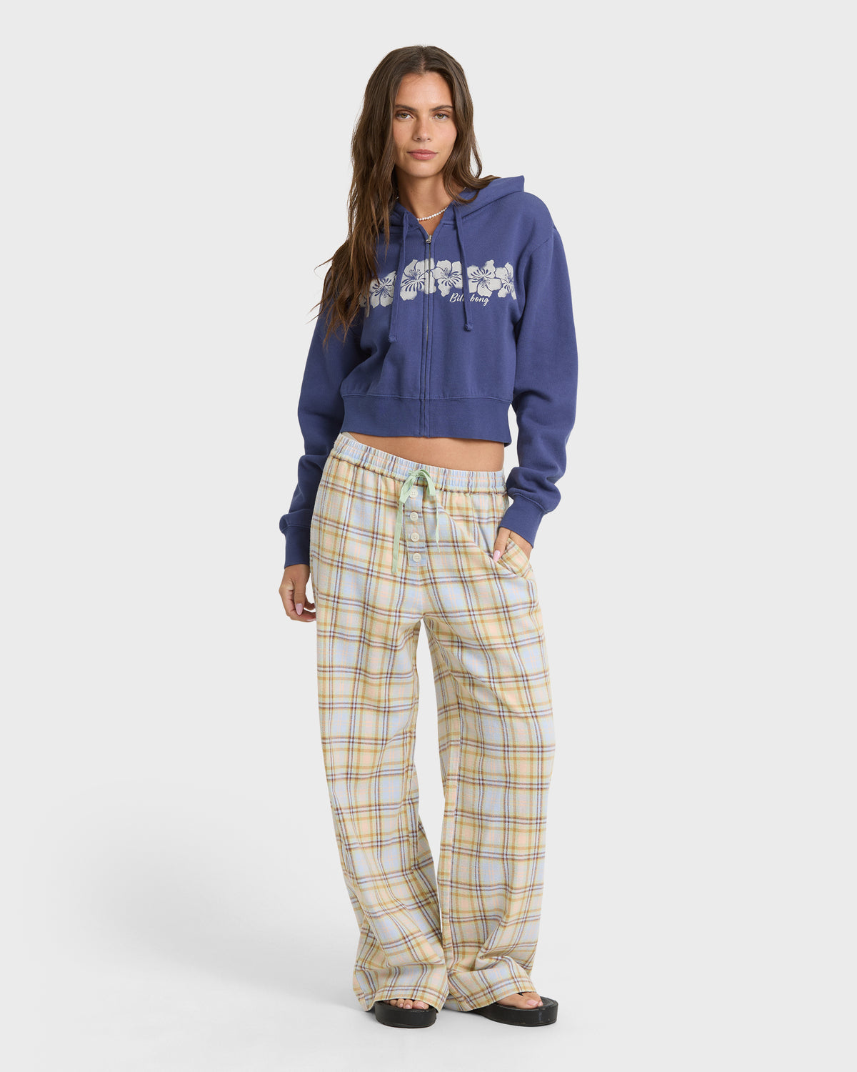 
Coastal Breeze Elastic Waist Pants - Cornflower