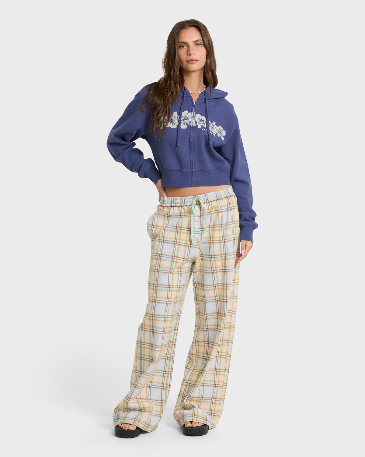 
Coastal Breeze Elastic Waist Pants - Cornflower