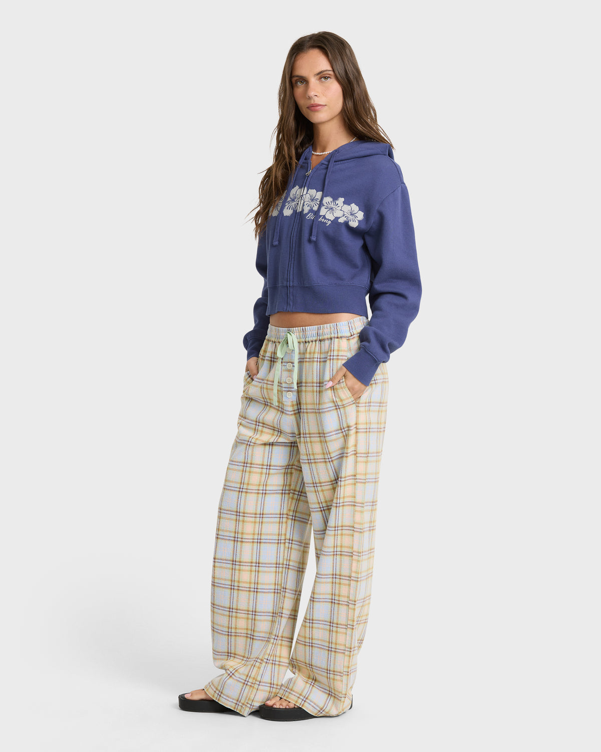 
Coastal Breeze Elastic Waist Pants - Cornflower