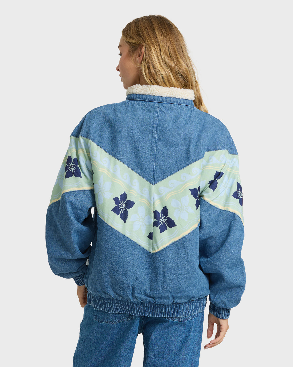 
Surfs Call Fleece Lined Denim Jacket - Blue Smoke