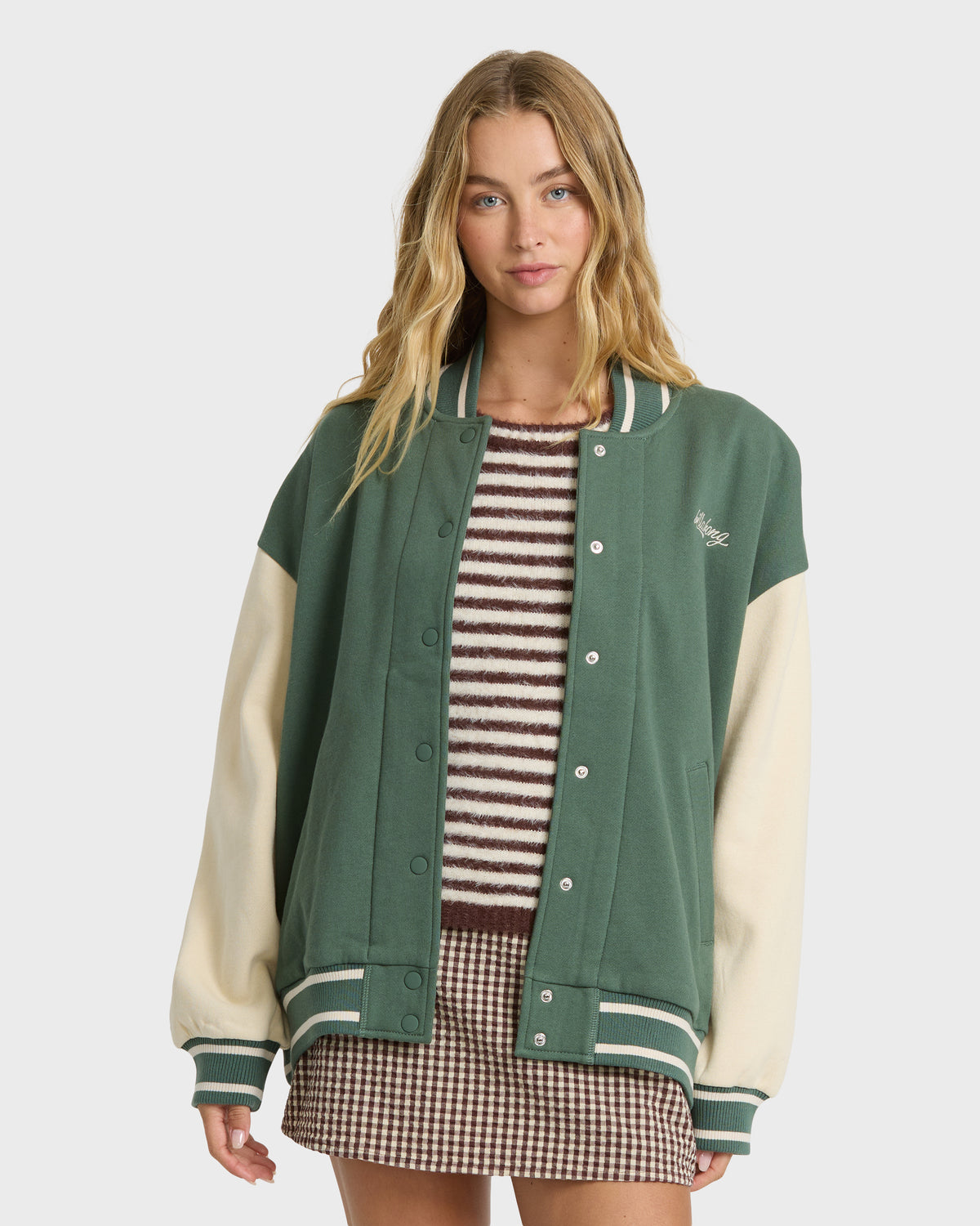 
High Grade Fleece Bomber Jacket - Rain Forest