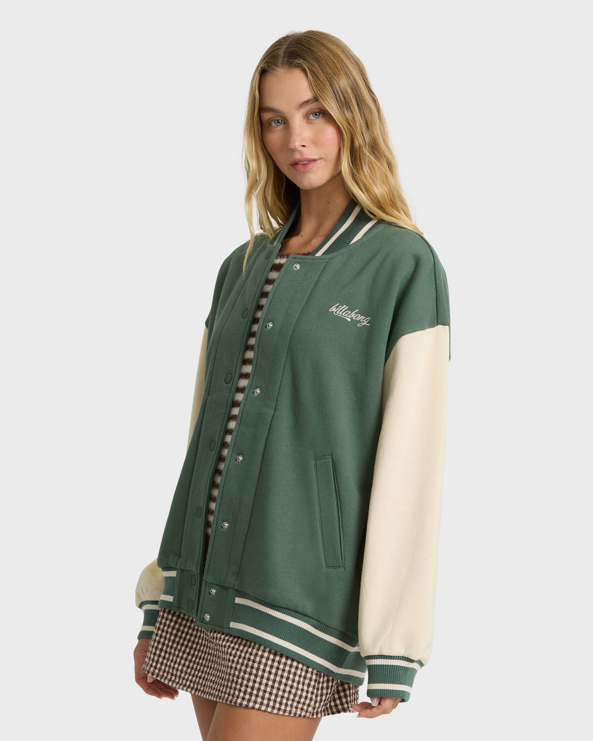 
High Grade Fleece Bomber Jacket - Rain Forest
