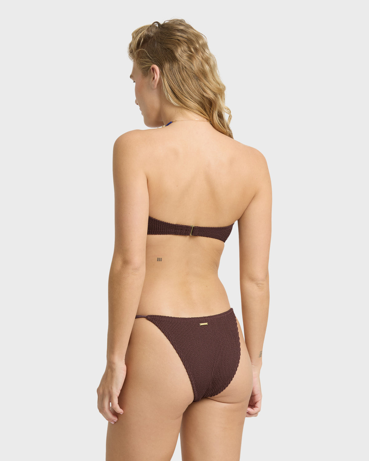 
Summer High Low Tide Skimpy Bikini Bottoms - Teak