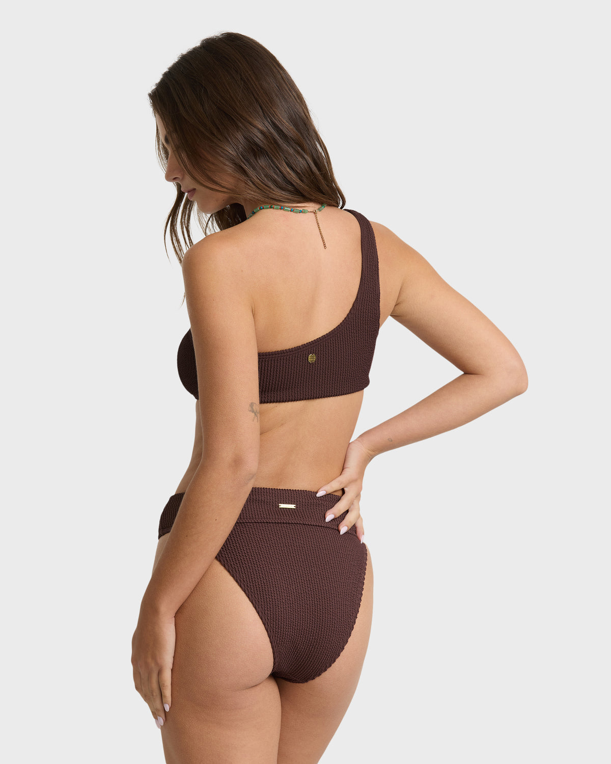 
Summer Hi Aruba High Waist Medium Bikini Bottoms - Teak