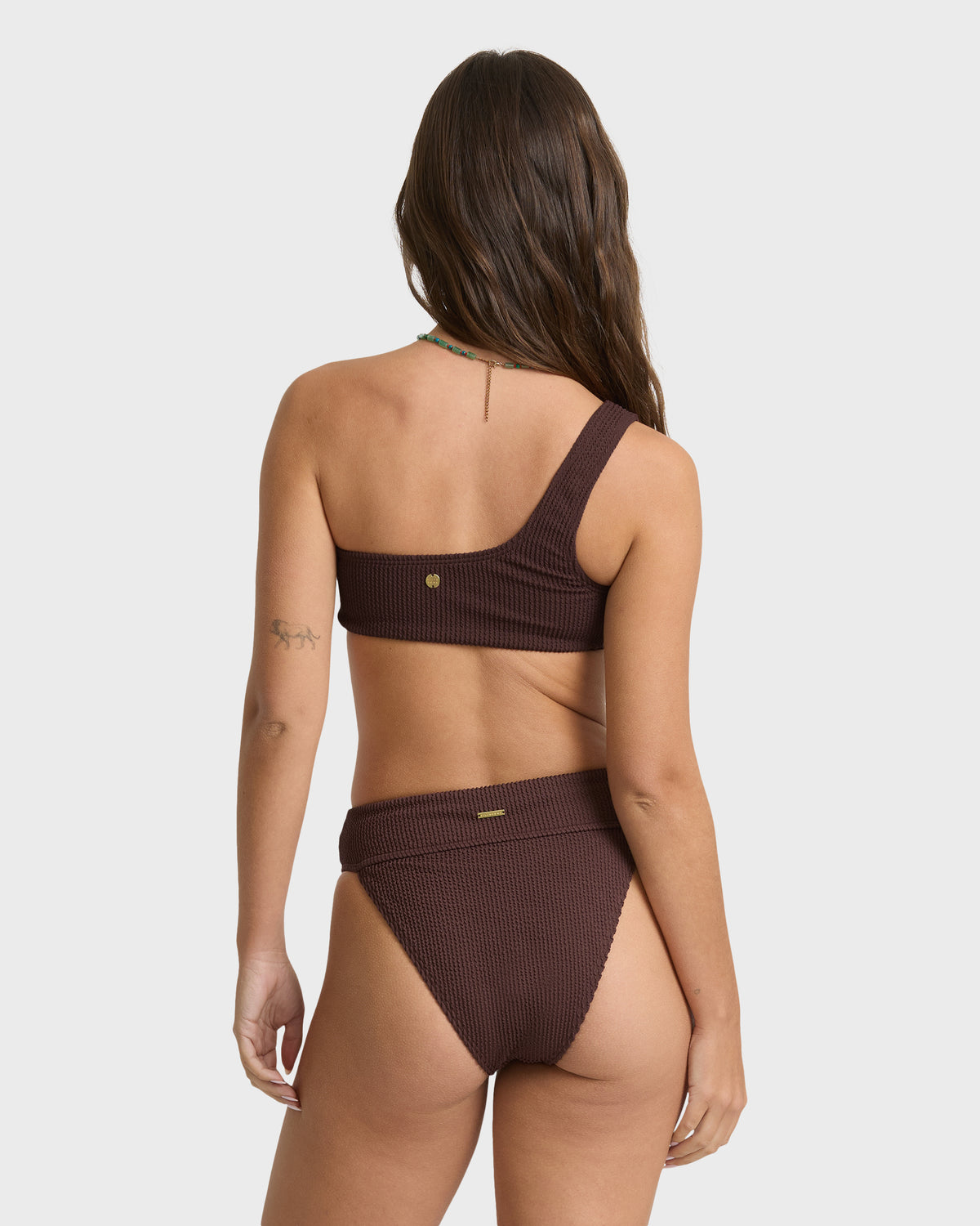 
Summer Hi Aruba High Waist Medium Bikini Bottoms - Teak