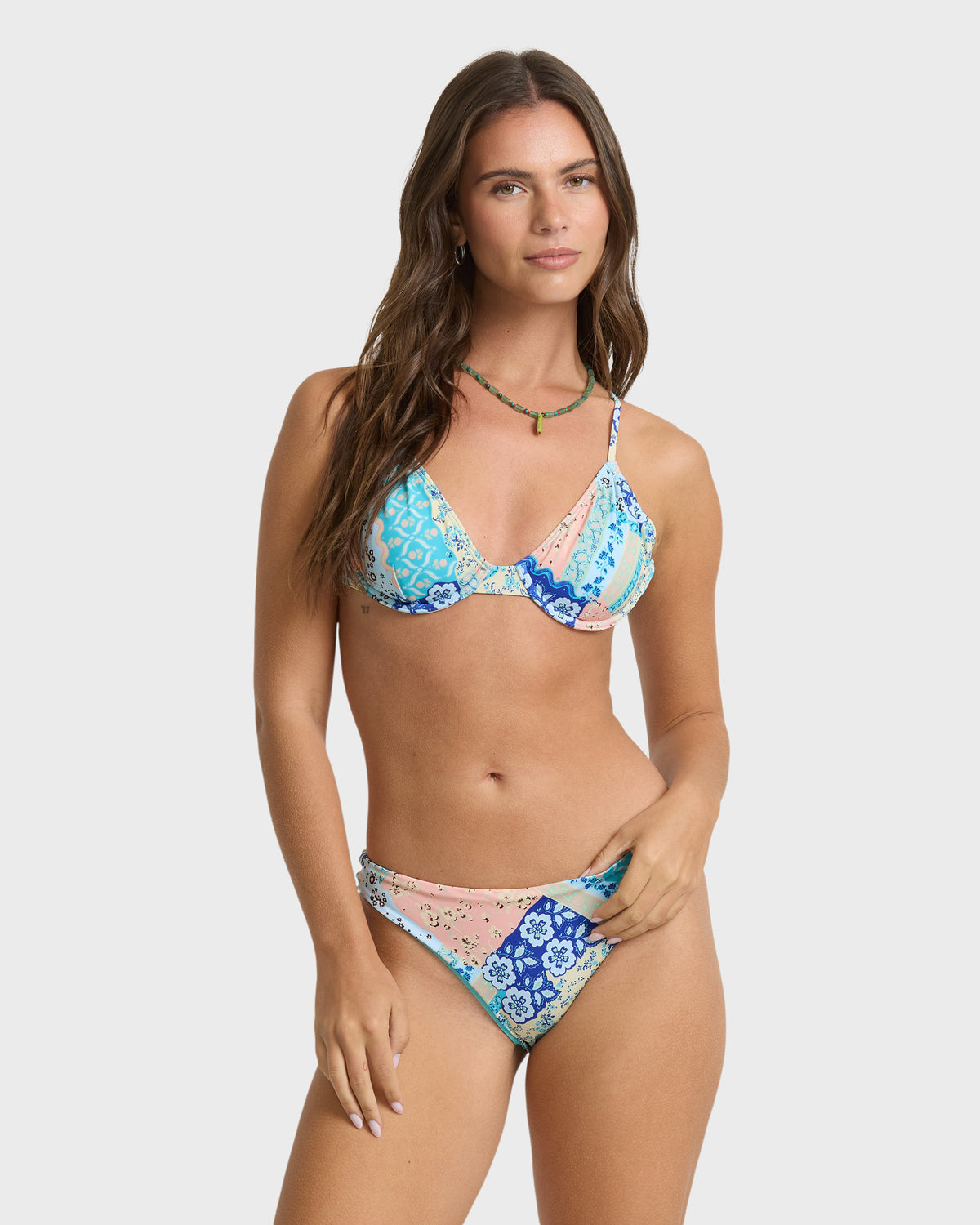 
Happy Hippy Talia Underwire Bikini Top - Lilac Marble