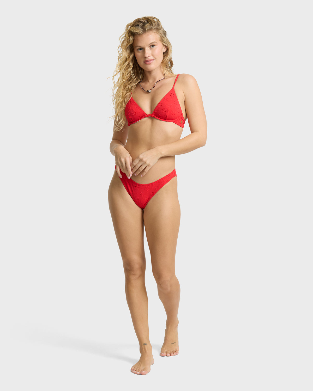 
Simply Sweet Eyelet Reese Underwire Bikini Top - Hibiscus