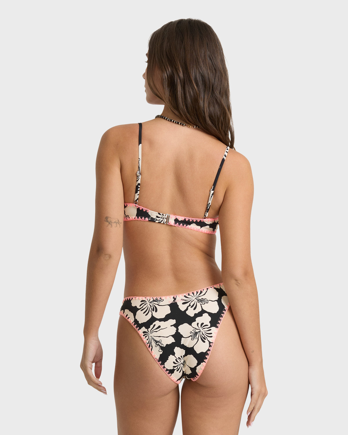 
Holiday Moon V Bralette Bikini Top - Black Pebble