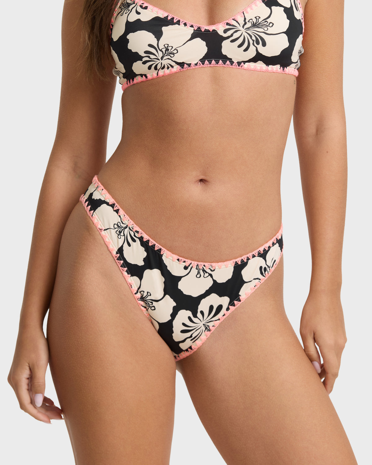
Holiday Moon Hike Medium Bikini Bottoms - Black Pebble