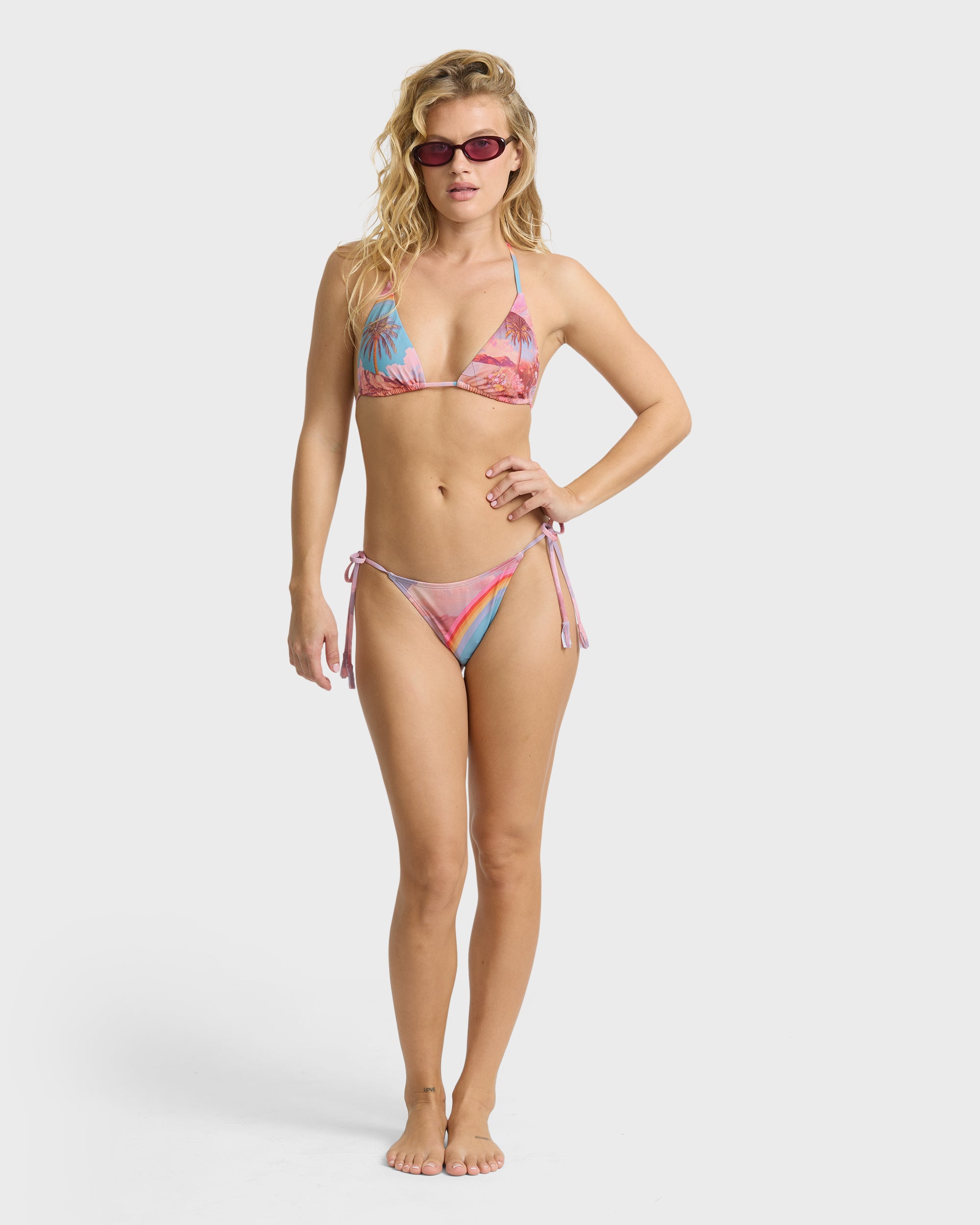 BILLABONG KTTIBAL ビキニM Mystic Moment Tie-Side Hike Medium Bikini Bottoms - Blue Multi