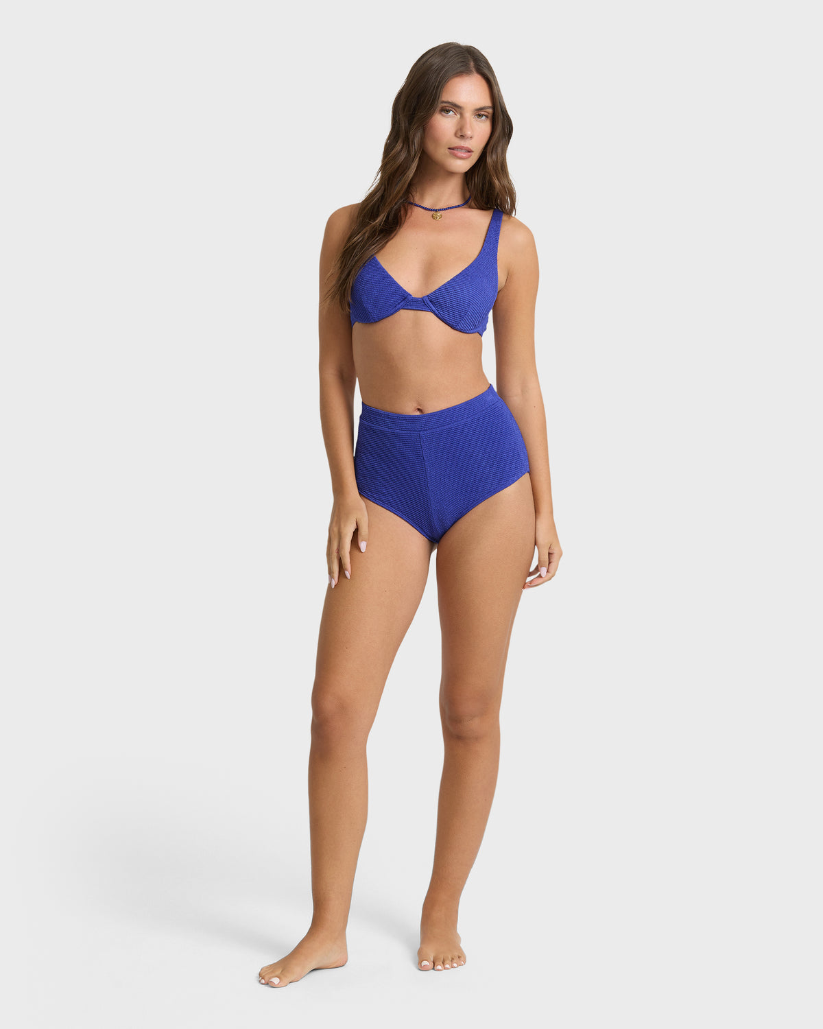 
Crinkle Crush Ruby Underwire Bikini Top - Royal Blue