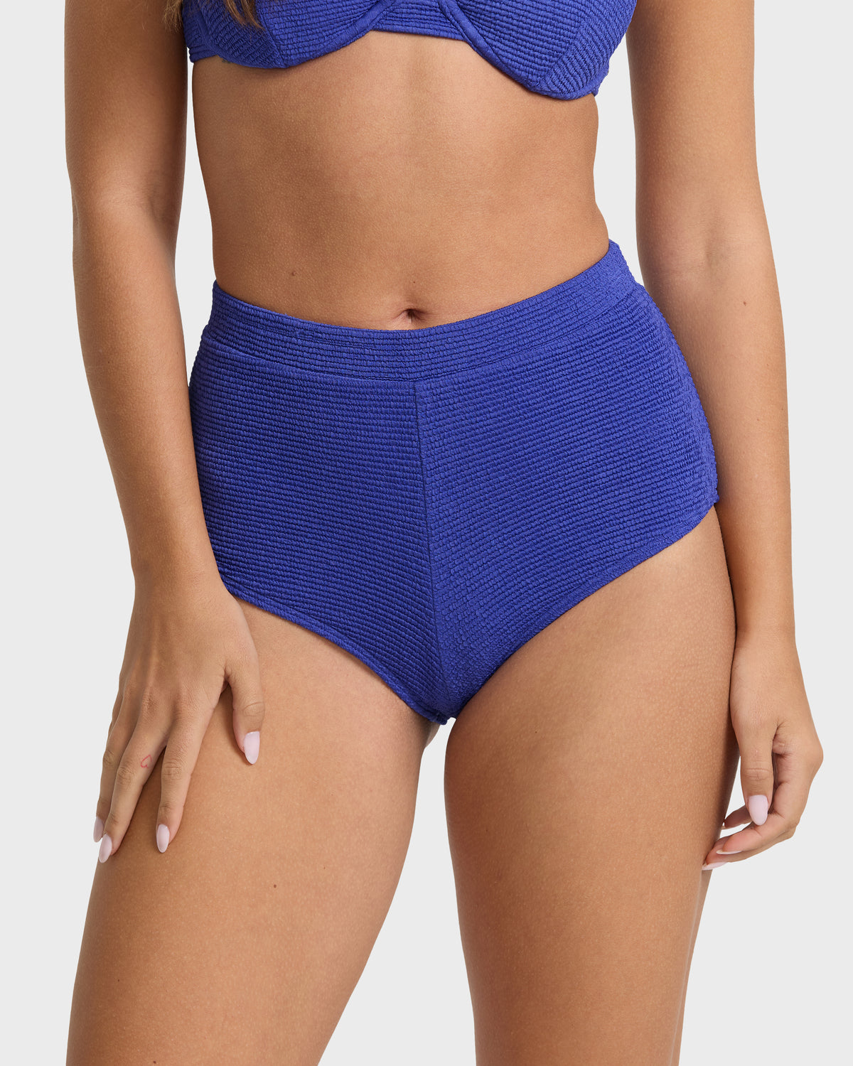 
Crinkle Crush Avalon Full Bikini Bottoms - Royal Blue