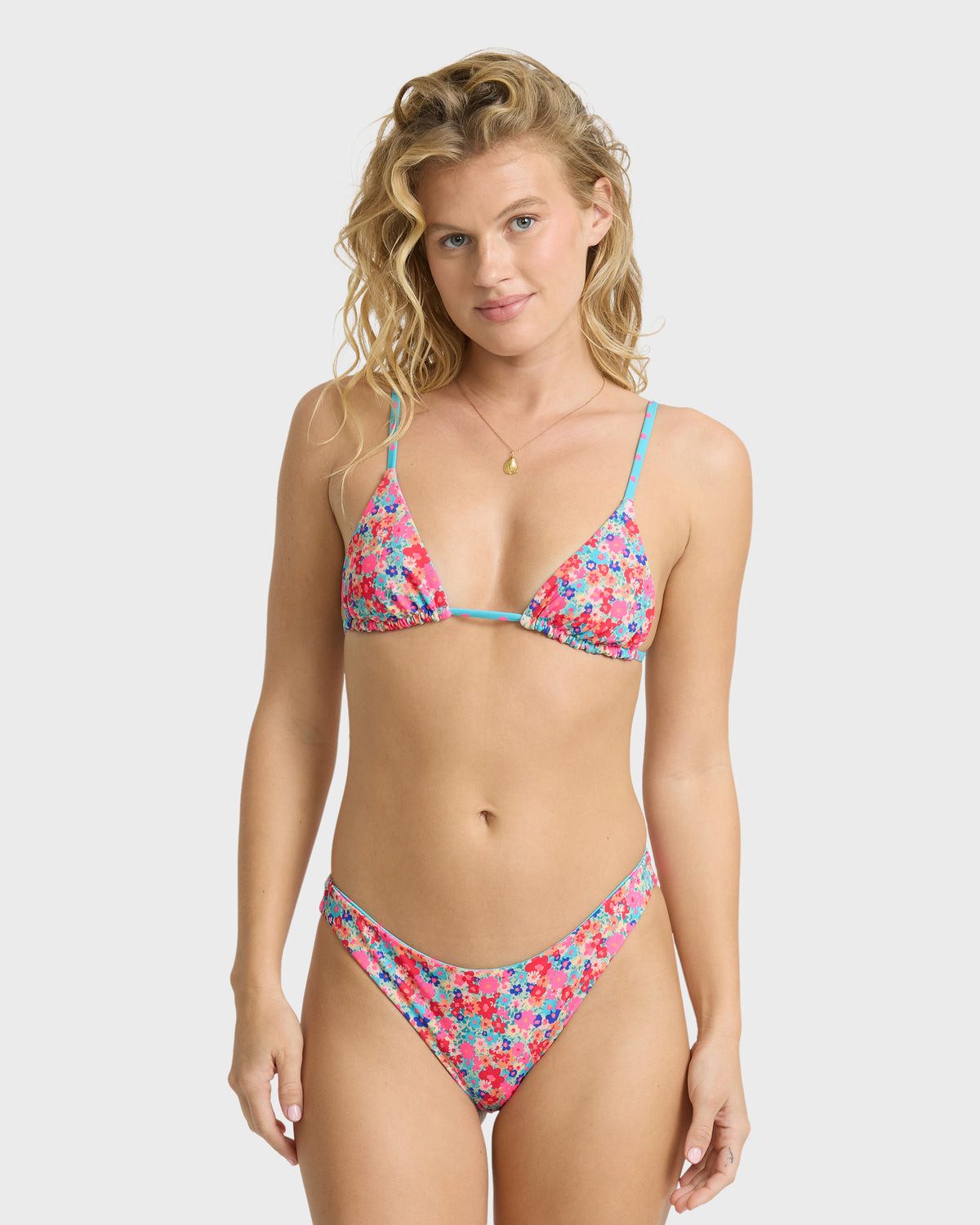 
Ditsy Pop Maui Reversible Medium Bikini Bottoms - Pink Multi