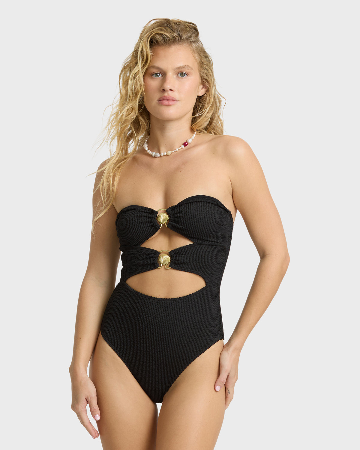 
Holidazed Monokini Swimsuit - Black Pebble