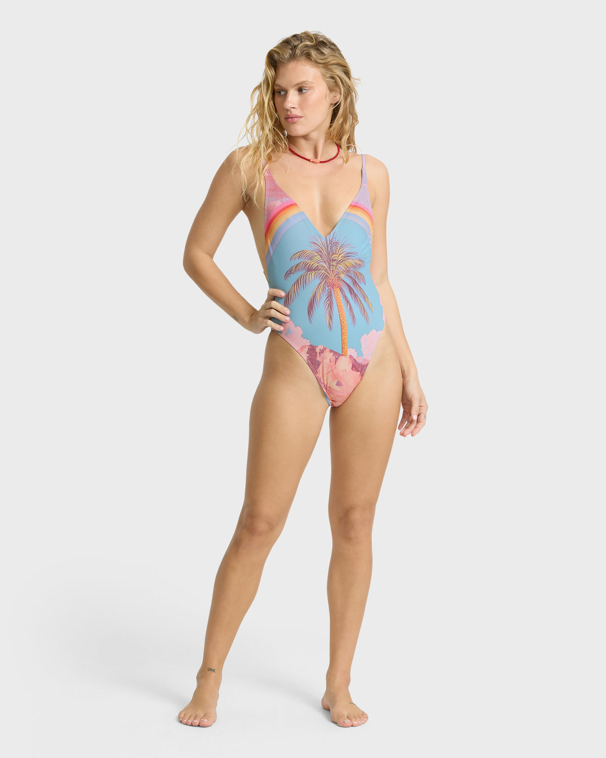 
Mystic Moment Deep V One-Piece Swimsuit - Blue Multi
