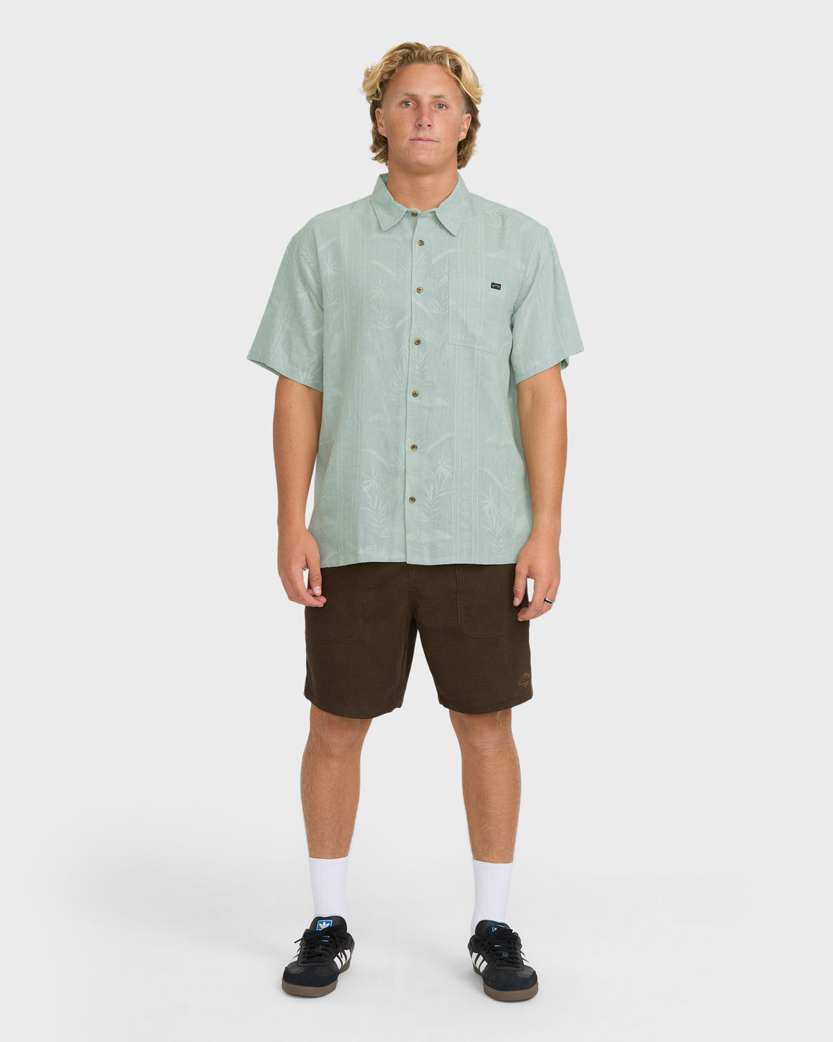 
Recliner Short Sleeve Woven Shirt - Blue Surf