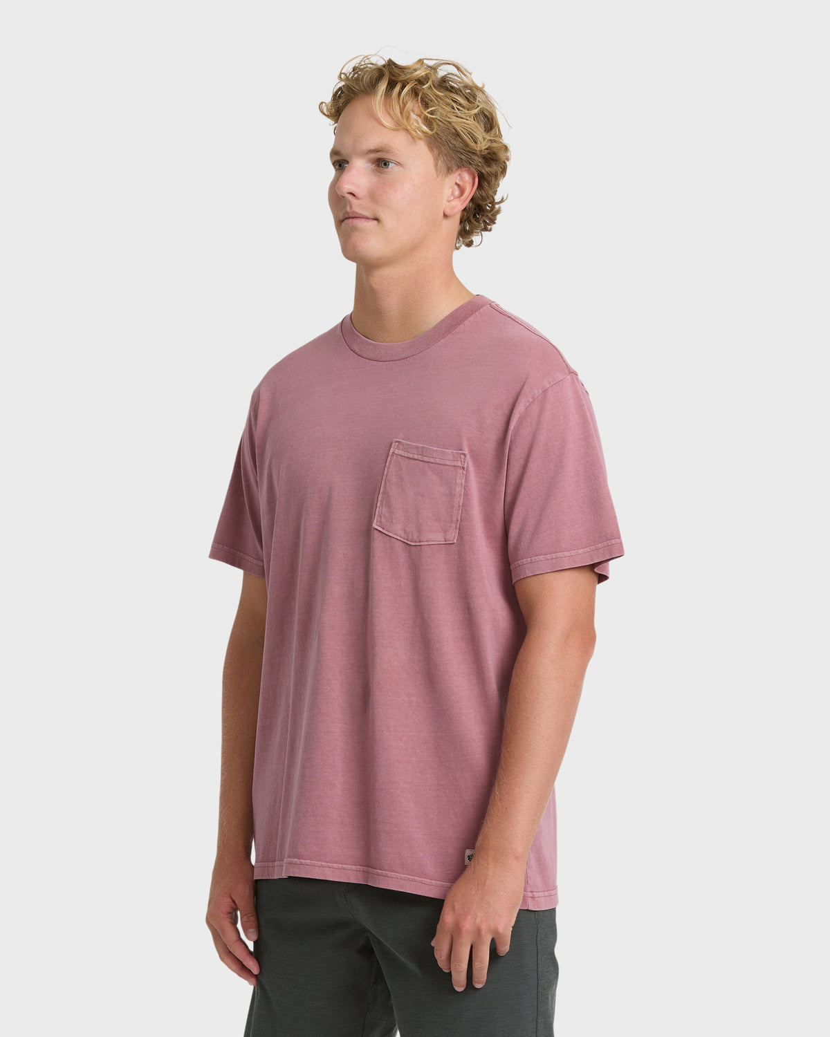 
Essential Wave Washed Premium Short Sleeve Pocket Tee - Red Dahlia